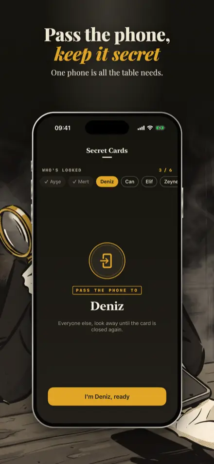 Casus: Pass-the-phone handoff screen