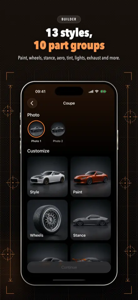 ModGarage: Style and part picker